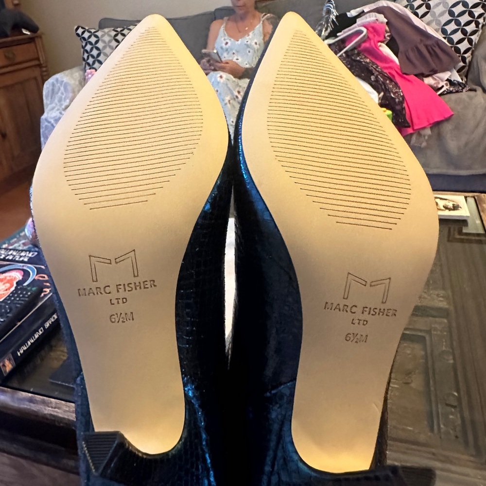 Blue Marc Fisher booties